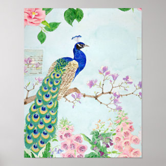 Peacock Design | Cute Peacock Lovers | Clolorful Poster