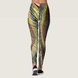Peacock design leggings