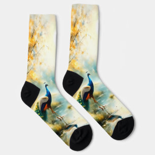 Peacock Design Socks for Men