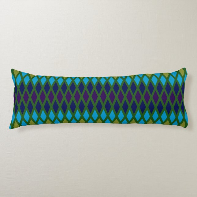 Peacock Diamond Body Pillow (Front)