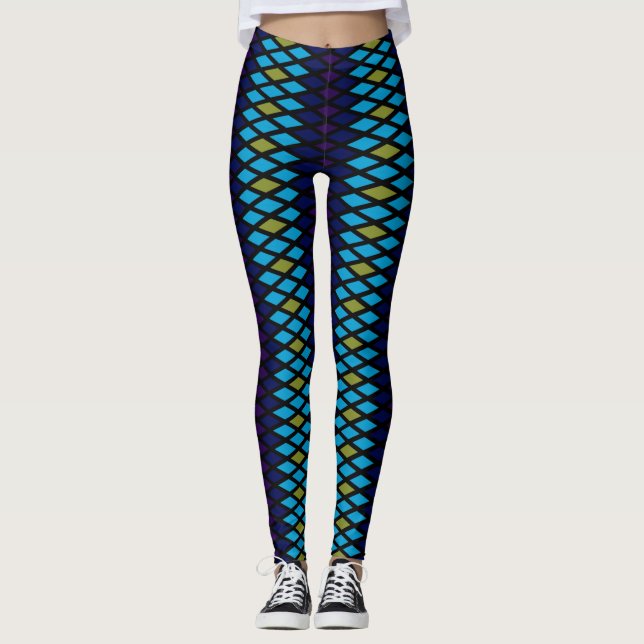 Peacock Diamond Leggings (Front)