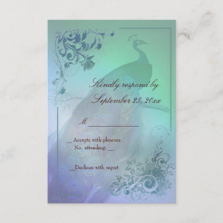 Peacock diy RSVP Card template