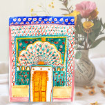 Peacock Door Watercolor Jaipur City Palace Pink Postcard<br><div class="desc">Customizable postcard! Add your own text to the inside and front of the card. Colourful peacock door of Rajasthan India hand painted by me! Check my shop for more designs, more doors and more products! If you purchase it, thank you! Share a photo with me on Instagram at @shoshannahscribbles :)...</div>