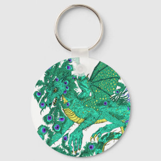 Peacock Dragon Keychain