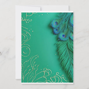 Peacock Elegance Unveiled Invitation