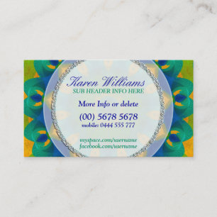 Peacock Energy New Age Carte de visite holistique