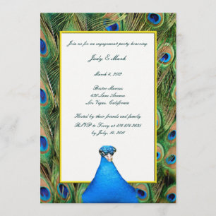 Peacock Engagement Party Invitation