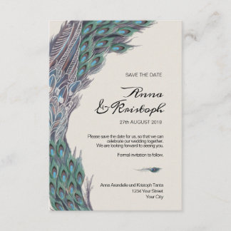 PEACOCK ENREGISTRER LA CARTE DE DATE
