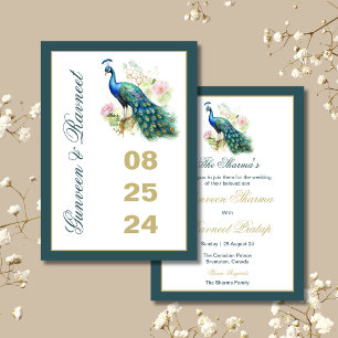 Peacock enregistrer le faire-part de mariage Date