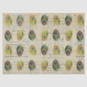 Peacock Ephemera Complimentry Decoupage Paper