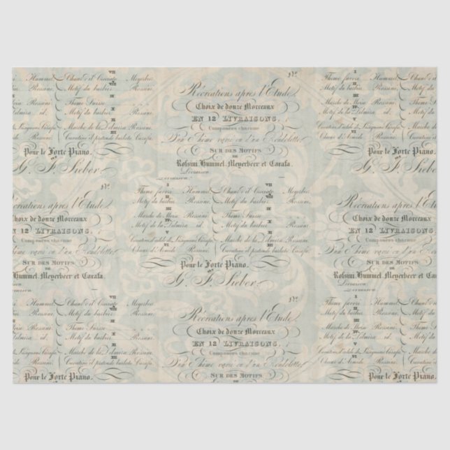 Peacock Ephemera Decoupage Companion Paper (Front)