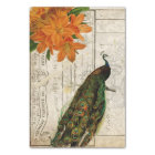 Peacock Ephemera Decoupage tissue Paper landscape
