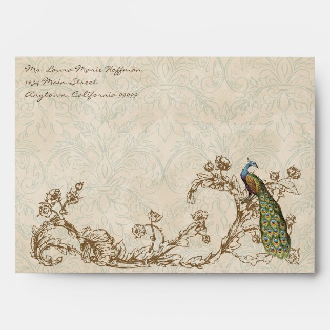 Peacock & Etchings vintages, Enveloppes Mariages (Devant)