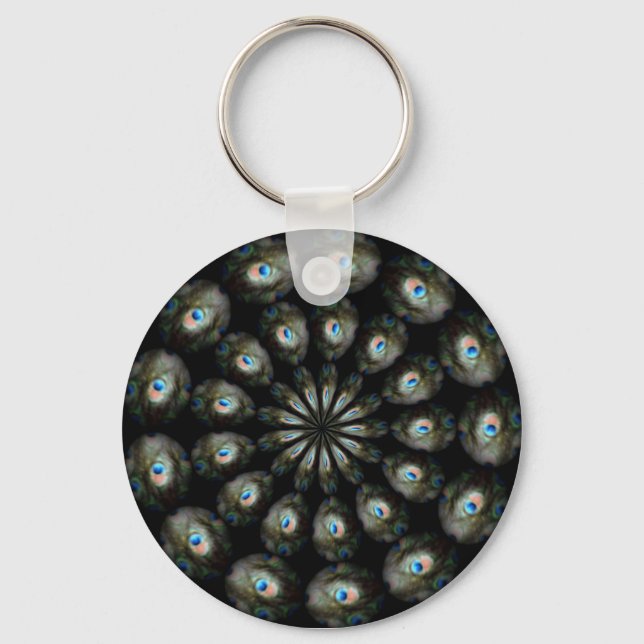 Peacock Eye Keychain (Front)