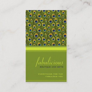 Peacock Fabulous Business Card