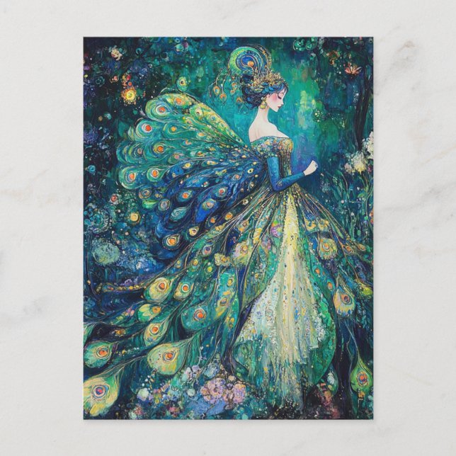 Peacock Fairy Postcard (Front)