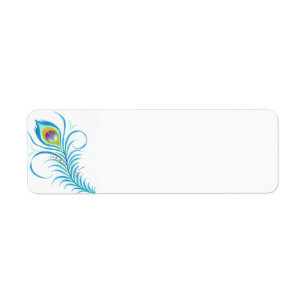 Peacock Feather address label