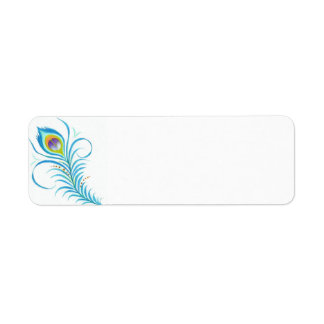 Peacock Feather address label