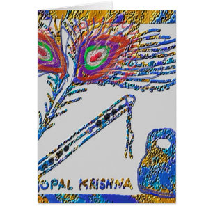 Peacock Feather and Flute - Hare Krishna