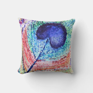Peacock Feather Art Thailer Coussin
