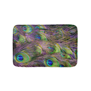 Peacock Feather Bath Mat