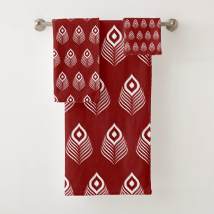 peacock feather bath towel set