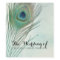 Peacock Feather Boho Chic Watercolor Custom Wine