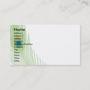 Peacock Feather Business Card