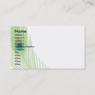 Peacock Feather Business Card