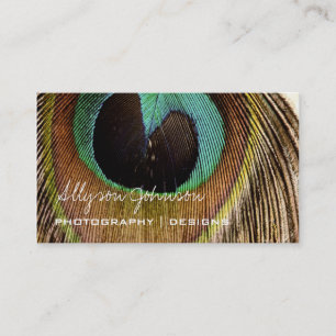 Peacock Feather Business Cards