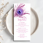 Peacock Feather Chic Glitter Pink Bat Mitzvah Menu<br><div class="desc">This design features an elegant pink glitter peacock feather on a white background with your Bat Mitzvah Menu information below. Personalize by editing the text in the text boxes. Designed for you by Evco Studio www.zazzle.com/store/evcostudio #mitzvah #batmitzvah #eventplanner #mazeltov #jewish #mitzvahswag #party #jewishlife #wedding #kosher #mitzvahlife #corporateevents #mitzvahparty #partyplanner #partyplanning...</div>