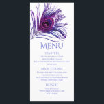 Peacock Feather Chic Glitter Purple Bat Mitzvah Menu<br><div class="desc">This design features an elegant pink and purple glitter peacock feather on a white background with your Bat Mitzvah Menu information below. Personalize by editing the text in the text boxes. Designed for you by Evco Studio www.zazzle.com/store/evcostudio #mitzvah #batmitzvah #eventplanner #mazeltov #jewish #mitzvahswag #party #jewishlife #wedding #kosher #mitzvahlife #corporateevents #mitzvahparty...</div>
