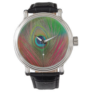Peacock feather close-up watch