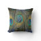 Peacock Feather Detail on Designer Cushions
