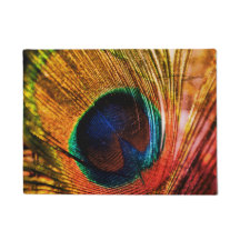 peacock feather doormat