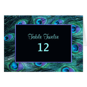 Peacock Feather Drama - Table Seating Number