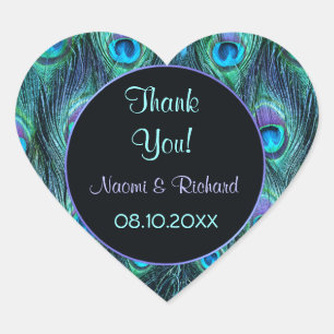 Peacock Feather Drama -Thank You Seal - Customize