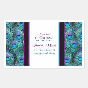 Peacock Feather Drama - Thank You Seal - Customize