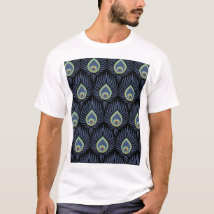 Peacock Feather: Elegant Pattern. T-Shirt