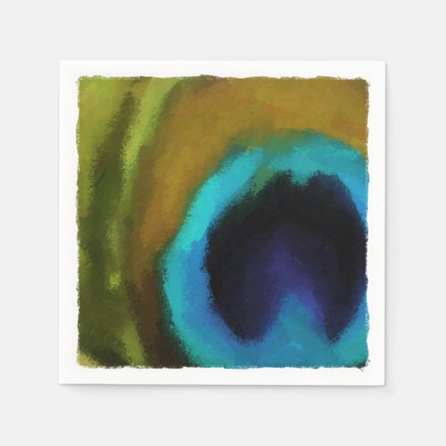 Peacock Feather Eye Napkin (Front)