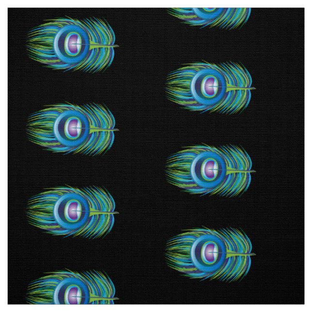 Peacock Feather Fabric (Swatch)