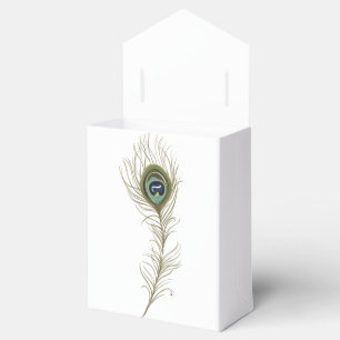 Peacock Feather Favor Box