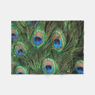 Peacock Feather Fleece Blanket