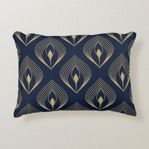 Peacock Feather: Floral Paisley Accent Pillow