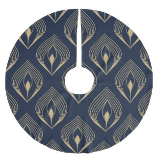 Peacock Feather: Floral Paisley Brushed Polyester Tree Skirt