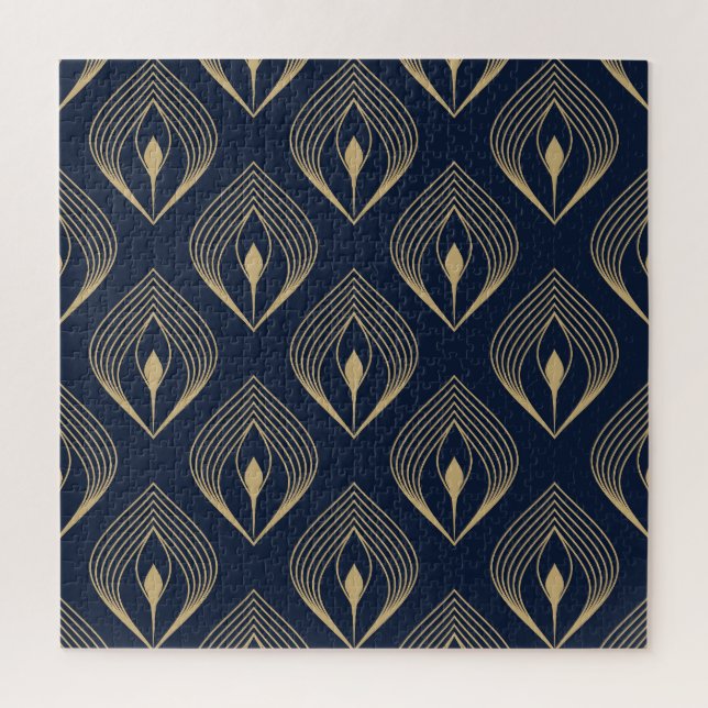 Peacock Feather: Floral Paisley Jigsaw Puzzle (Vertical)