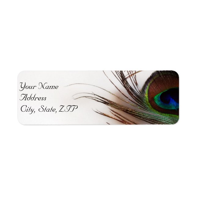 Peacock Feather Glamour Return Address (Front)