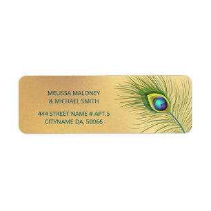 Peacock Feather Gold Wedding
