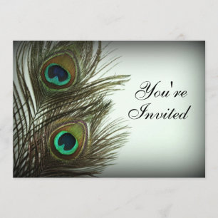 Peacock Feather Invitation - Photo