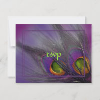 Peacock feather invitations/psychedelic colours